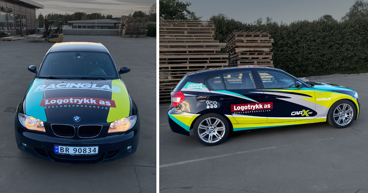 BMW 1 med sponset racing dekor